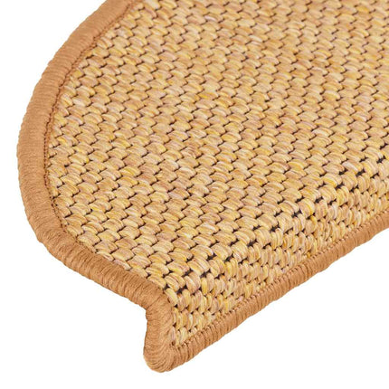 Trappmattor självhäftande sisal-look 30 st 65x21x4 cm sisal