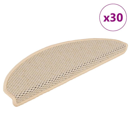 Trappmattor självhäftande sisal-look 30 st 65x21x4 cm berber