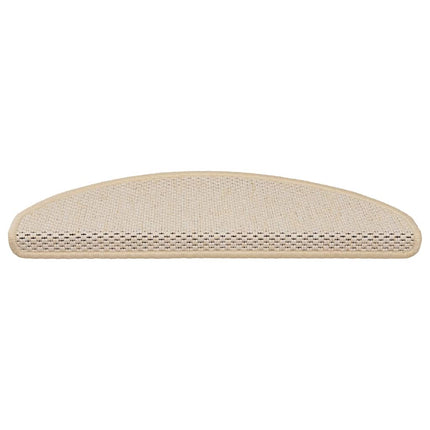 Trappmattor självhäftande sisal-look 30 st 65x21x4 cm berber