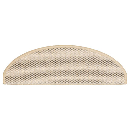 Trappmattor självhäftande sisal-look 30 st 65x21x4 cm berber