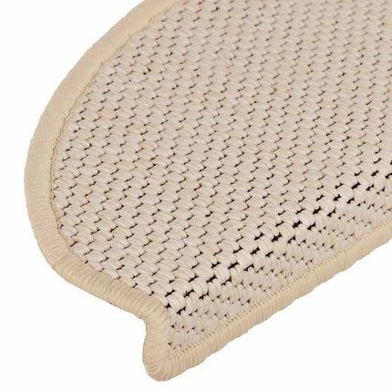 Trappmattor självhäftande sisal-look 30 st 65x21x4 cm berber