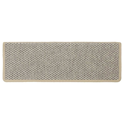 Trappmattor självhäftande sisal-look 30 st 65x21x4 cm ljusgrön