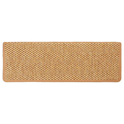Trappmattor självhäftande sisal-look 30 st 65x21x4 cm Sisal
