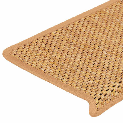 Trappmattor självhäftande sisal-look 30 st 65x21x4 cm Sisal