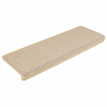 Trappmattor självhäftande sisal-look 30 st 65x21x4 cm Berber