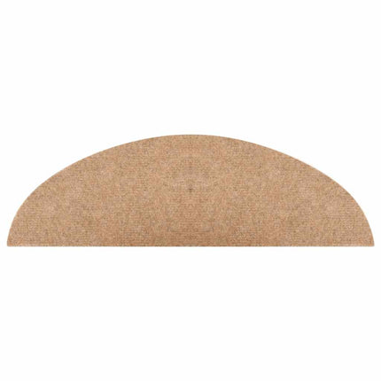 Trappmattor självhäftande 30 st beige 56x17x3 cm