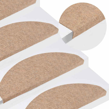 Trappmattor självhäftande 20 st beige 65x22,5x3,5 cm