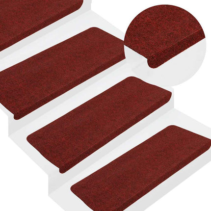 Trappmattor självhäftande 30 st röd 65x22,5x3,5 cm