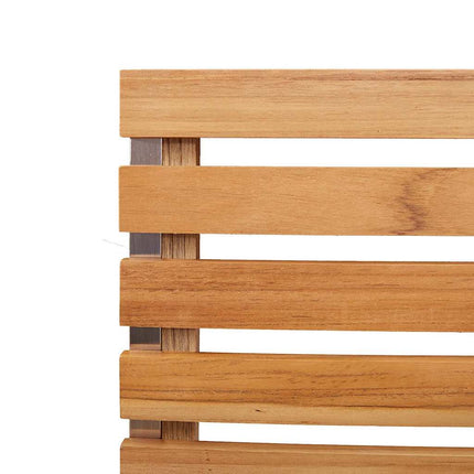 Trädgårdsmöbelset 5 pcs Massivt teakträ och rostfritt stål