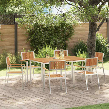 Utomhusmatbord 7 st 150 x 90 x 75 cm