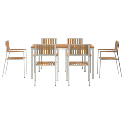 Utomhusmatbord 7 st 150 x 90 x 75 cm