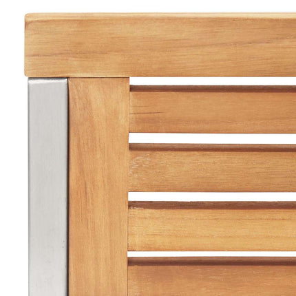 Trädgårdsmöbelset 5 pcs Massivt teakträ och rostfritt stål