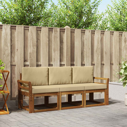 Utomhussoffset 3 st Naturlig och Beige