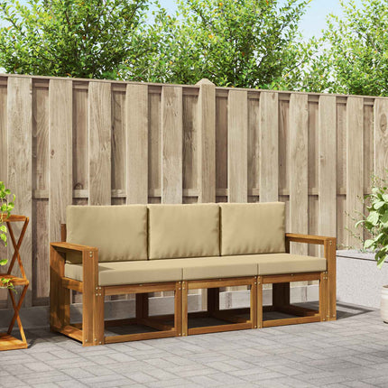 Utomhussoffset 3 st Naturlig och Beige