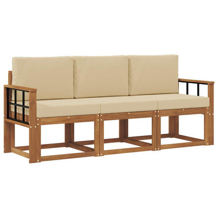 Utomhussoffset 3 st Naturlig och Beige