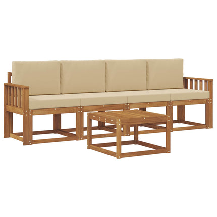 Utomhussoffset 5 st Naturlig och Beige