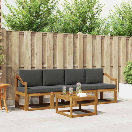 Utomhussoffset 5 st Naturlig och Antracit