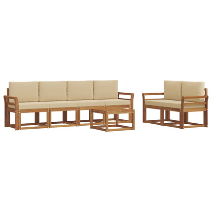 Utomhussoffset 7 st Naturlig och Beige