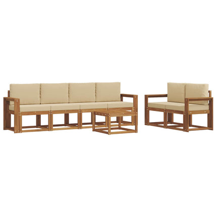 Utomhussoffset 7 st Naturlig och Beige