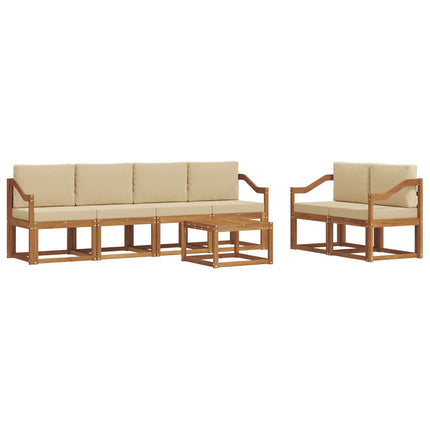 Utomhussoffset 7 st Naturlig och Beige