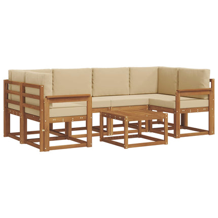 Utomhussoffset 7 st Naturlig och Beige