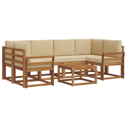 Utomhussoffset 7 st Naturlig och Beige