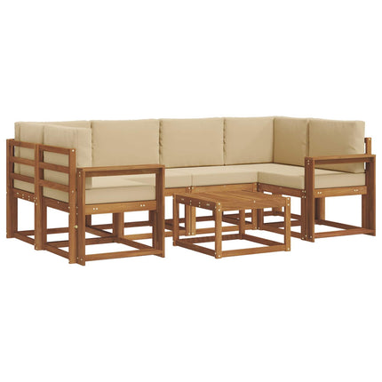 Utomhussoffset 7 st Naturlig och Beige