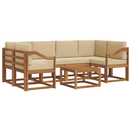 Utomhussoffset 7 st Naturlig och Beige