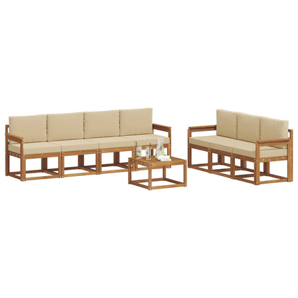 Utomhussoffset 8 st Naturlig och Beige