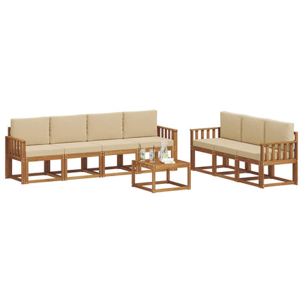 Utomhussoffset 8 st Naturlig och Beige