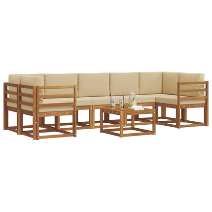 Utomhussoffset 8 st Naturlig och Beige