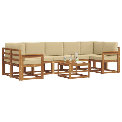 Utomhussoffset 8 st Naturlig och Beige
