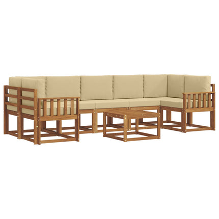 Utomhussoffset 8 st Naturlig och Beige
