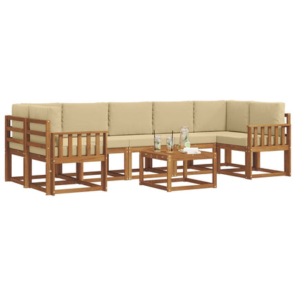 Utomhussoffset 8 st Naturlig och Beige