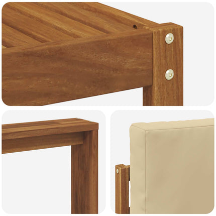 Utomhussoffset med kudde 8 pcs Naturlig och Beige