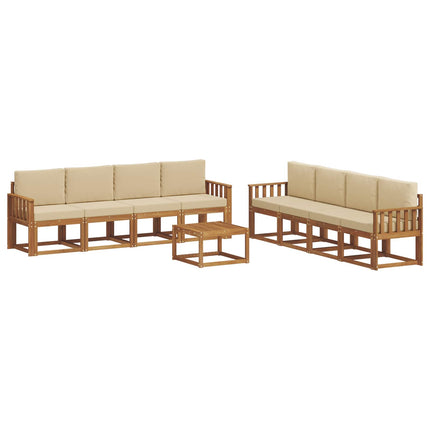 Utomhussoffset 9 st Naturlig och Beige
