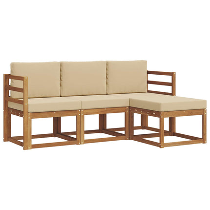 Utomhussoffset 4 st Naturlig och Beige