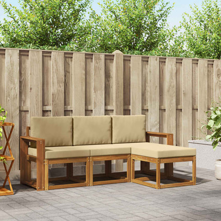 Utomhussoffset 4 st Naturlig och Beige