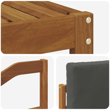 Utomhussoffset med kudde 4 pcs Naturlig och Antracit