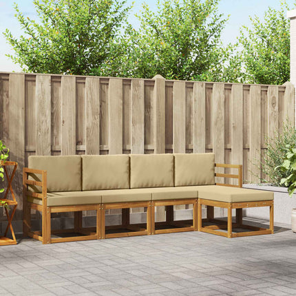 Utomhussoffset 5 st Naturlig och Beige