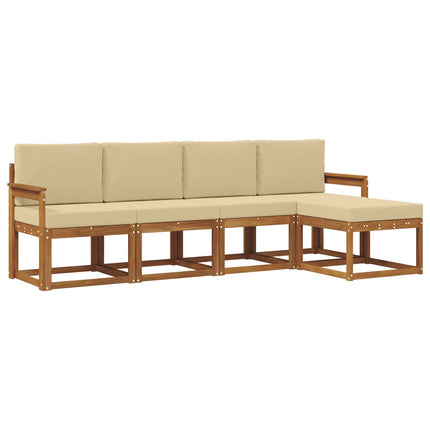 Utomhussoffset 5 st Naturlig och Beige