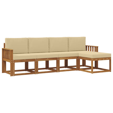 Utomhussoffset 5 st Naturlig och Beige