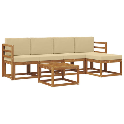 Utomhussoffset 6 st Naturlig och Beige