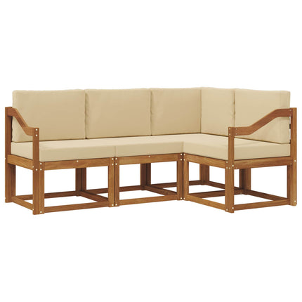 Utomhussoffset 4 st Naturlig och Beige