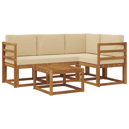 Utomhussoffset 5 st Naturlig och Beige