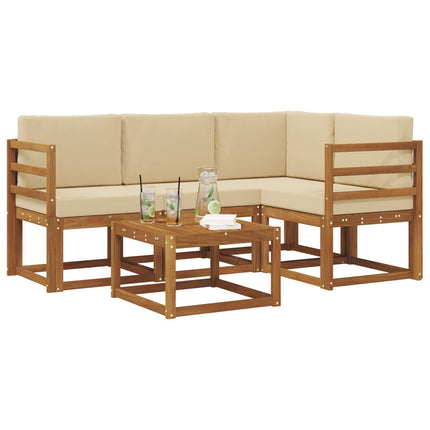 Utomhussoffset 5 st Naturlig och Beige