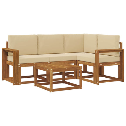 Utomhussoffset 5 st Naturlig och Beige