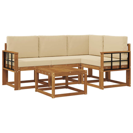 Utomhussoffset 5 st Naturlig och Beige