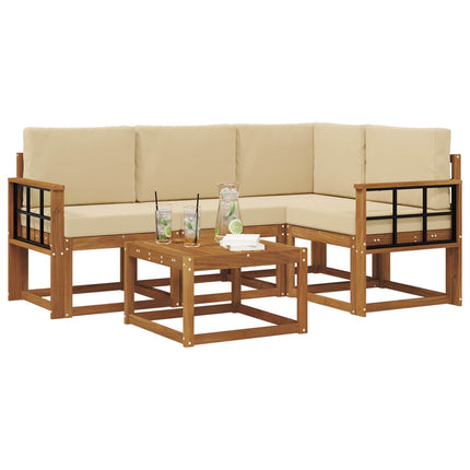 Utomhussoffset 5 st Naturlig och Beige