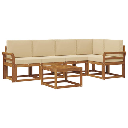 Utomhussoffset 6 st Naturlig och Beige